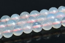 6MM Natural Light Purple Pink Agate AAA Micro Faceted Round Loose Beads 14"
