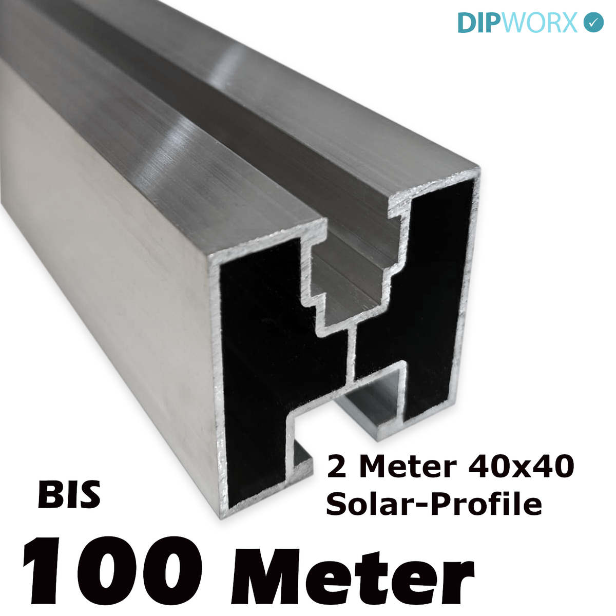 SCHMIDT systemprofile 2000mm Aluminium Profil 40x40mm Nut 8 Eckprofil Rund eloxiert 4040 Alu Konstruktionsprofil Aluprofil 2m