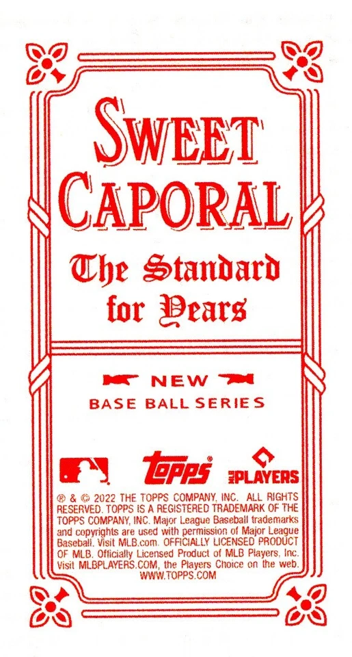 BO BICHETTE 2022 Topps 206 T206 WAVE 1 SWEET CAPORAL BACK PR=38 Blue Jays - Image 2 of 2