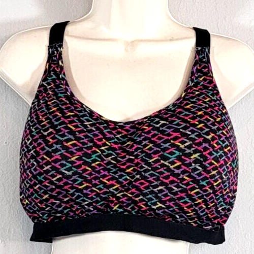 Zone Pro Women Sports Bra 3X Adjustable Crisscross Back Straps Padded Stretch - Picture 2 of 8
