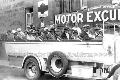nvv-21 Charabanc, Sandown Excursion Tours Office, Isle of Wight 1921. Foto