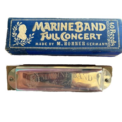 M.HOHNER Harmonica 1871-1881 Marine Band - made in Germany Vintage