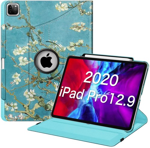 For iPad Pro 12.9 4th Gen 2020/3rd Gen 2018 Rotating Case Smart Stand Cover - Picture 12 of 24
