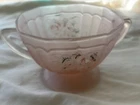 Anchor Hocking, 1930s Mayfair Pink Satin, Princess Pattern, Sugar Bowl