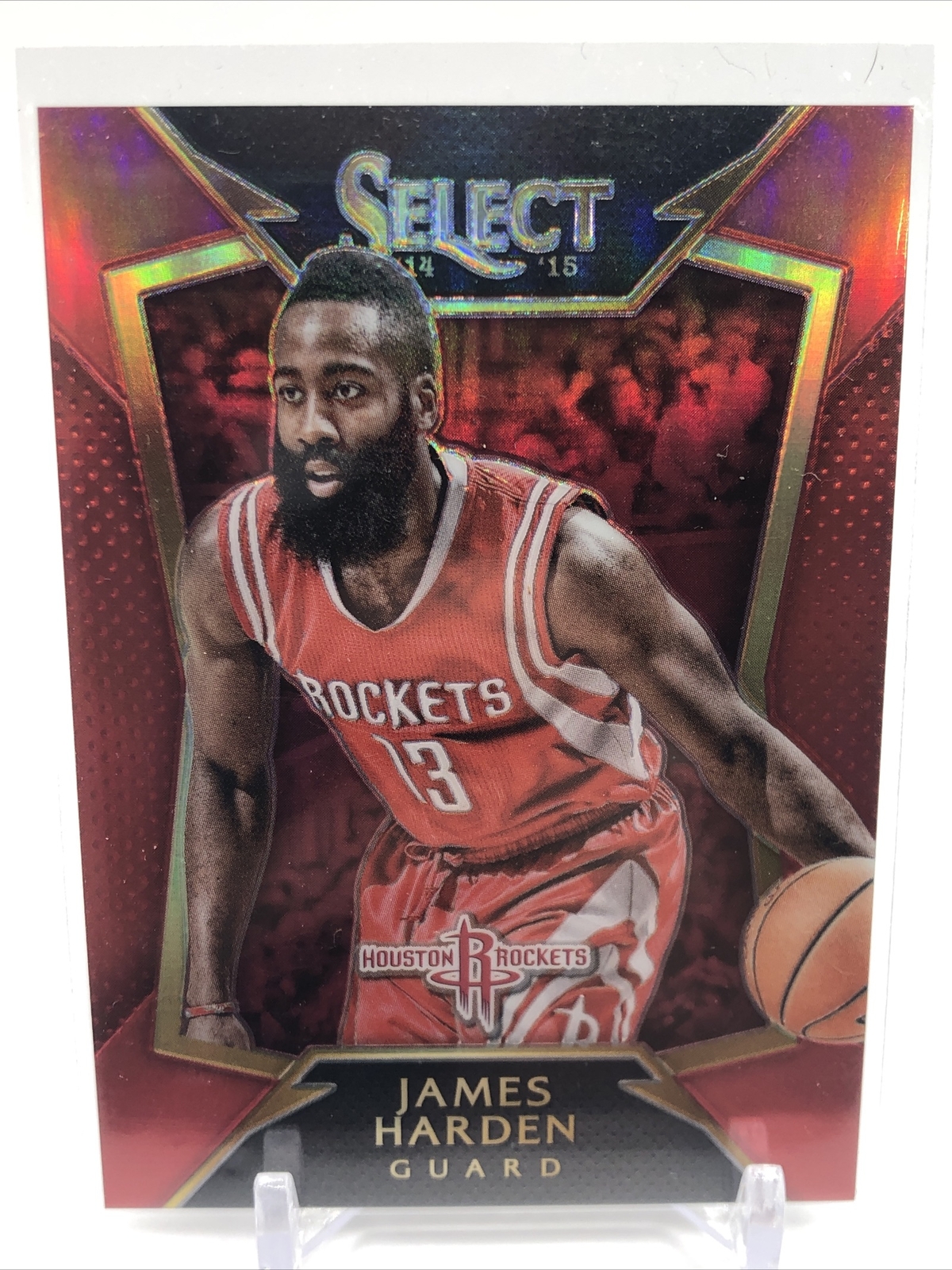 2014-15 Panini Select Concourse Red Prizm #’d 126/149 James Harden #26 Houston