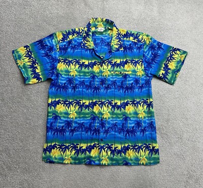 HAWAII Hemd Hawaiishirt Floral XL Magnum Rockabilly Hawaiianer Aloha 20701 Blau