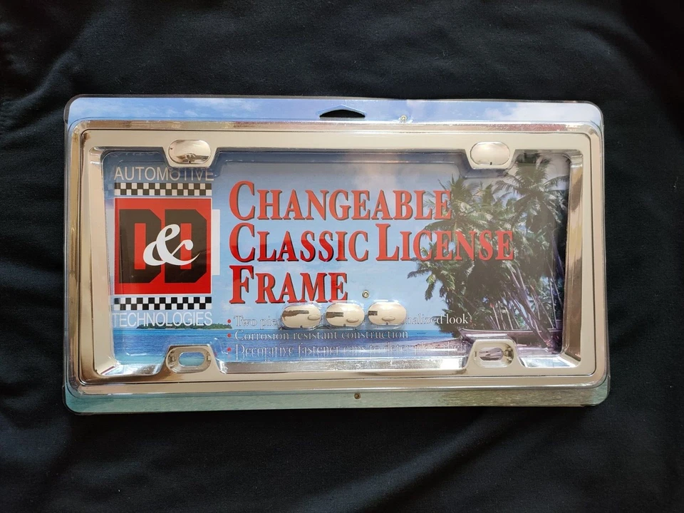 1-LBS DOUBLE LAYER Heavy Duty COVER STAINLESS STEEL LICENSE PLATE FRAME CHROME - Image 4 of 4