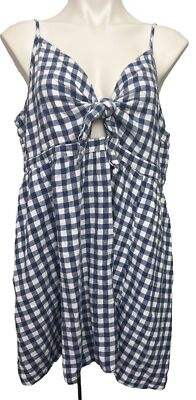 old navy blue plaid dress Strappy Mini Shift Dress
