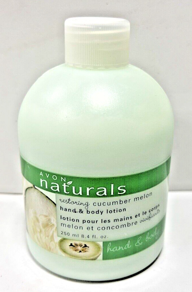 Avon Naturals~"Cucumber Melon"~Hand & Body Lotion~w/Pump~8.4
