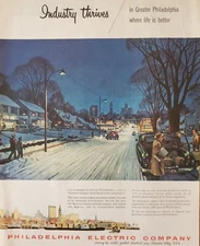 1955 Philadelphia Electric Company Delaware Valley USA Vintage Print Ad