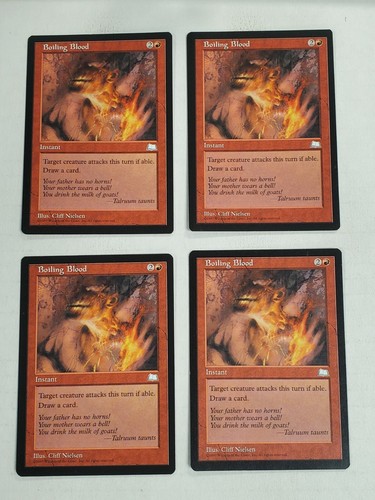 MTG Playset 4x Boiling Blood (Weatherlight/Red/C) - BGM - Picture 1 of 2