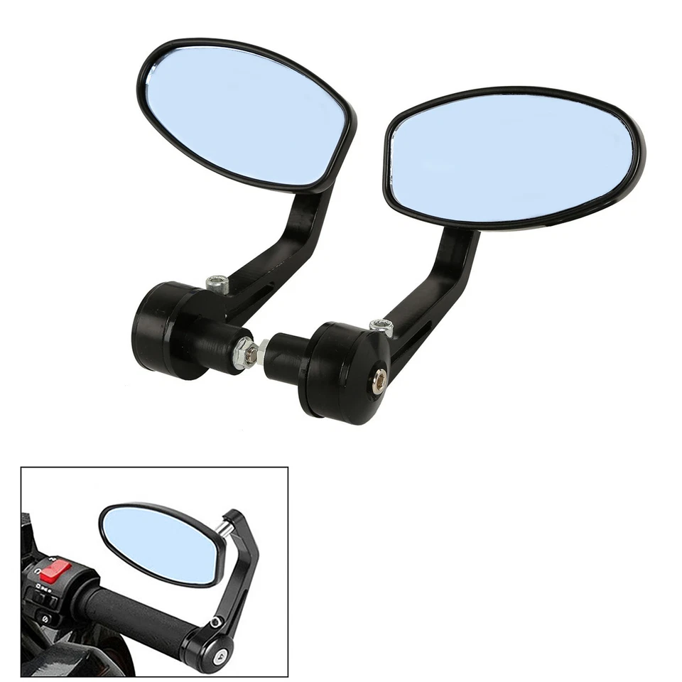 Espejos retrovisores de extremo de manillar de 7/8" aptos para Ducati Monster 696 796 900 1100 Foto 2 de 4