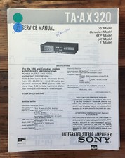 Sony TA-AX320 Amplifier Service Manual Original 