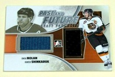 2012-13 ITG Draft Prospects #8 Owen Nolan & Hunter Shinkaruk Past Future Jerseys