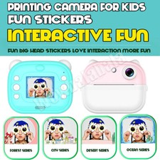 Kids Instant Print Camera Toy Mini Thermal Printer with Print Paper 32G TFCard