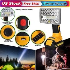 18W 2000LM LED Flashlight Work Light Jobsite Light for Dewalt 20V Li-Ion Battery