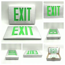 Modern LED Solid Die Cast Aluminum Single or Double Exit Sign With Emergency  