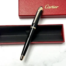 Cartier Black Gold Composite Executive Rollerball Pen Rare AD VIP Gift