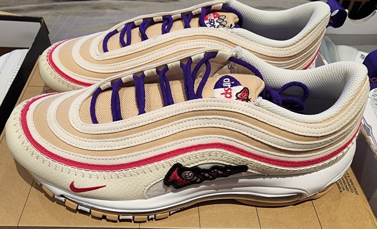 NIKE AIR MAX 97 SE AIR SPRUNG SESAME/ELECTRO PURPLE SIZE MEN\'S 10 DH4759-200 NIKE AIR MAX 97 SE AIR SPRUNG SESAME/ELECTRO PURPLE SIZE  main image 3