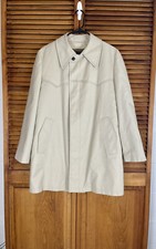 Vintage London Fog Mid Length Trench Coat Sz 40/Lg Zip Out Faux Fur Lining NICE