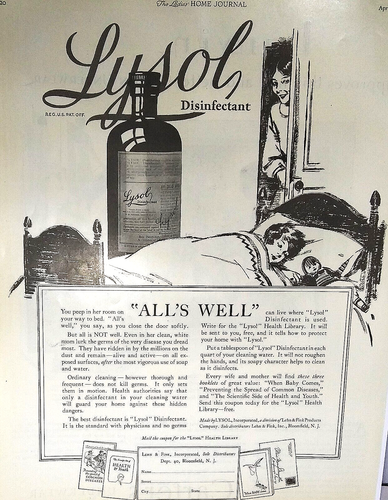 1927 Lysol Print Ad, 1920 Ephemera, All's Well, Sleeping Child - 第 1/3 張圖片