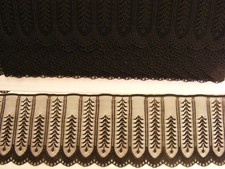 Flat Black Lace 85mm wide x 5 mts 819 