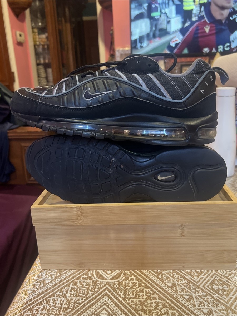Nike Air Max 98 Shoes Black Smoke Grey Shoe CI3693-002 Mens Size (10)