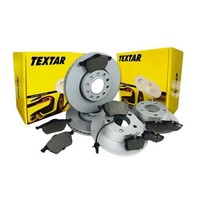 Textar Bremsenset Vorne + Hinten Bremsscheiben + BremsbeläGe FüR Golf-8 2.0 TDI
