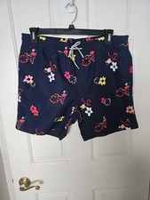 Tommy Hilfiger Mens Medium Floral Navy Blue Swim Trunks. It s Beach Time