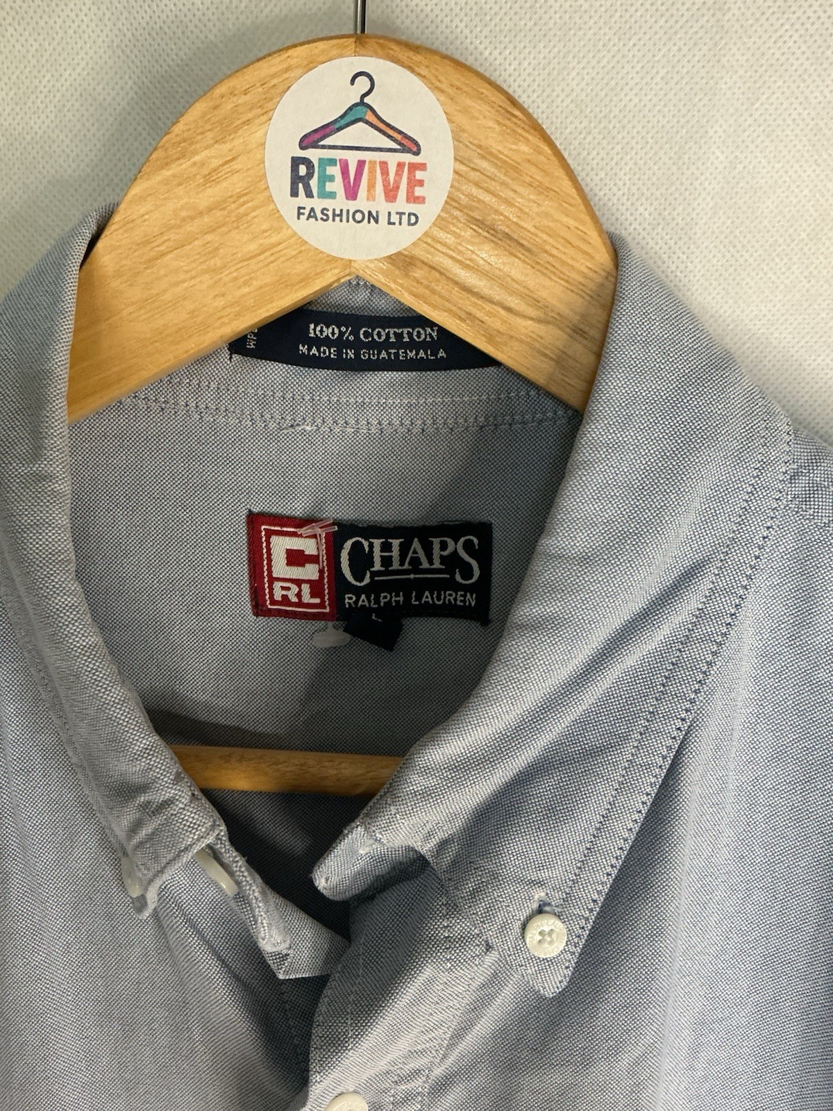 Chaps By Ralph Lauren Long Sleeve Cotton Shirt Blue Size Large image 3