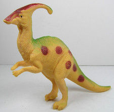 Unbranded Green  Yellow Parasaurolophus 5" Long Dinosaur Toy Figure China