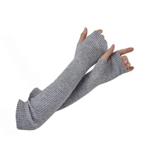 Arm Warmers, Women Warm Cashmere Blend Long Fingerless Gloves for Men and Wom...