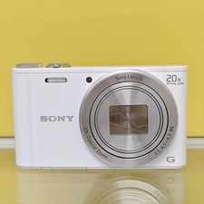 Sony Cyber-shot DSC-WX300 White Compact Digital Camera Wi-Fi NFC Flip Screen
