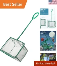 6-Inch Aquarium Fish Net with Rust-Resistant Handle - Gentle & Versatile Use