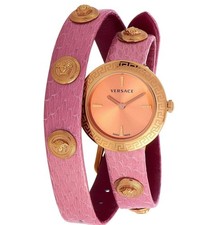 Orologio Versace Medusa Borchia Icona Quarzo Pelle Rosa VERF00518