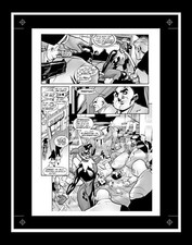 Terry Dodson Harley Quinn #2 Rare Production Art Pg 7 Monotone