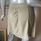 Altar'd State SMALL / Med Tan Faux Suede Button Front Snap Women's Skirt Pockets — photo 5