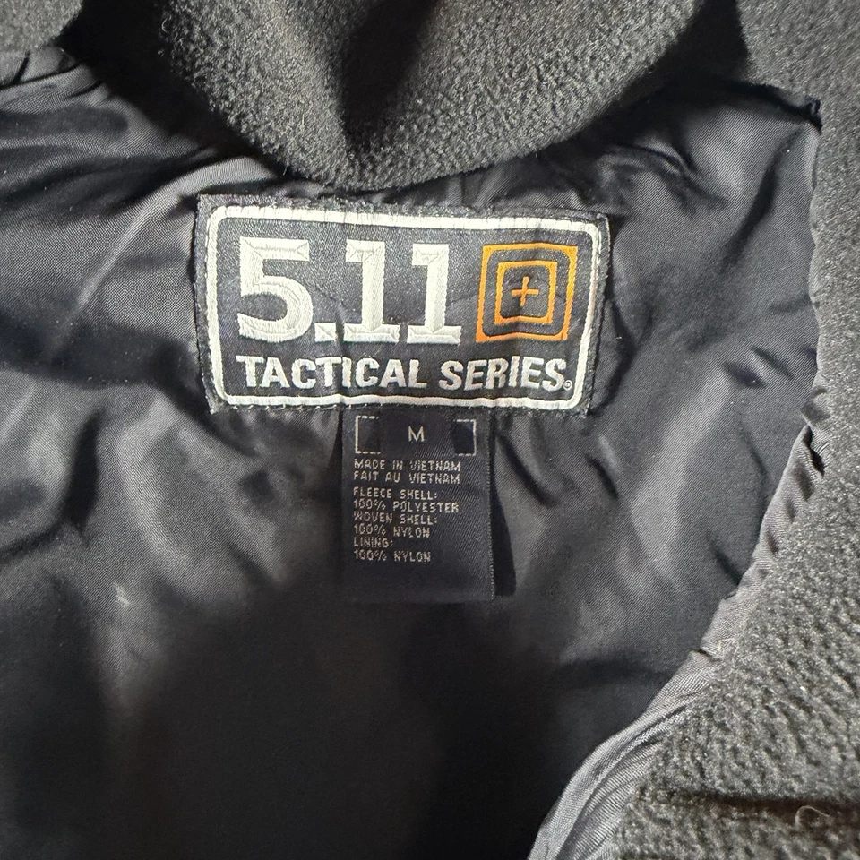 511 Tactical Jacket Mens Medium Black Bomber Fleece Law Enforcement Police - Image 3 of 4