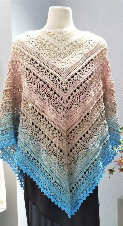 440 г хлопчатобумажной пряжи Tencel Sultan Ombre для торта сине-розовая кремово-белая 2000 метров - Изображение 2 из 4