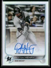 2022 Topps Chrome #RA-PH Payton Henry Rookie Autographs Refractor #/499