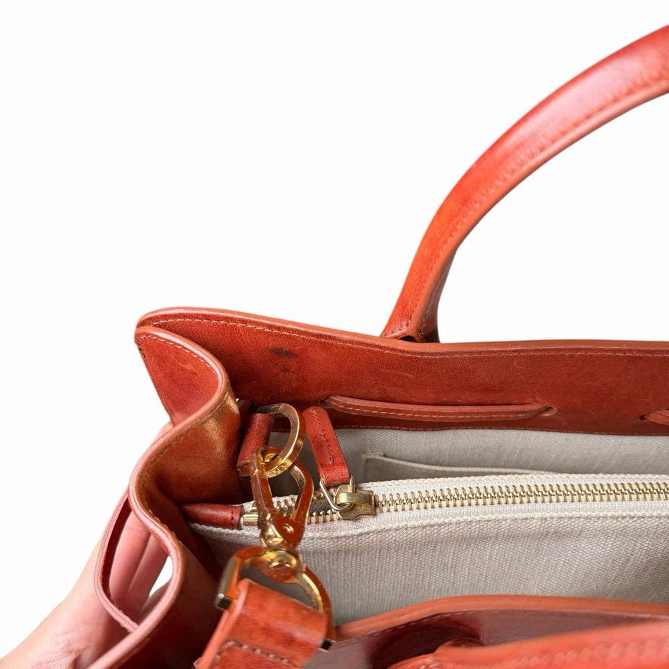 Mansur Gavriel Bolso de Mano Marrón Asa Superior Cartera Bolso de Mano Cuero con Correa Foto 4 de 4