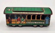 Vintage Tin Toy Train Trolley Car Powell & Mason Municipal Railway #514 Japan