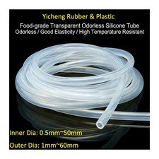 ID 0.5mm-50mm OD 1mm-60mm Food Grade Clear Silicone Rubber Hose Tubing Brew Hose