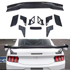 For 2024 Ford Mustang S650 Coupe Apr Style Carbon Fiber Rear High Wing Spoiler
