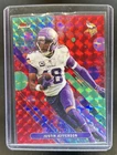 2025 Topps Finest Justin Jefferson Red Geometric Refractor #/10 Vikings