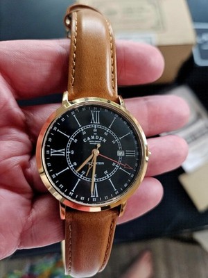 Camden Watch Wristwatch No. 27 GMT Box And Papers US Seller