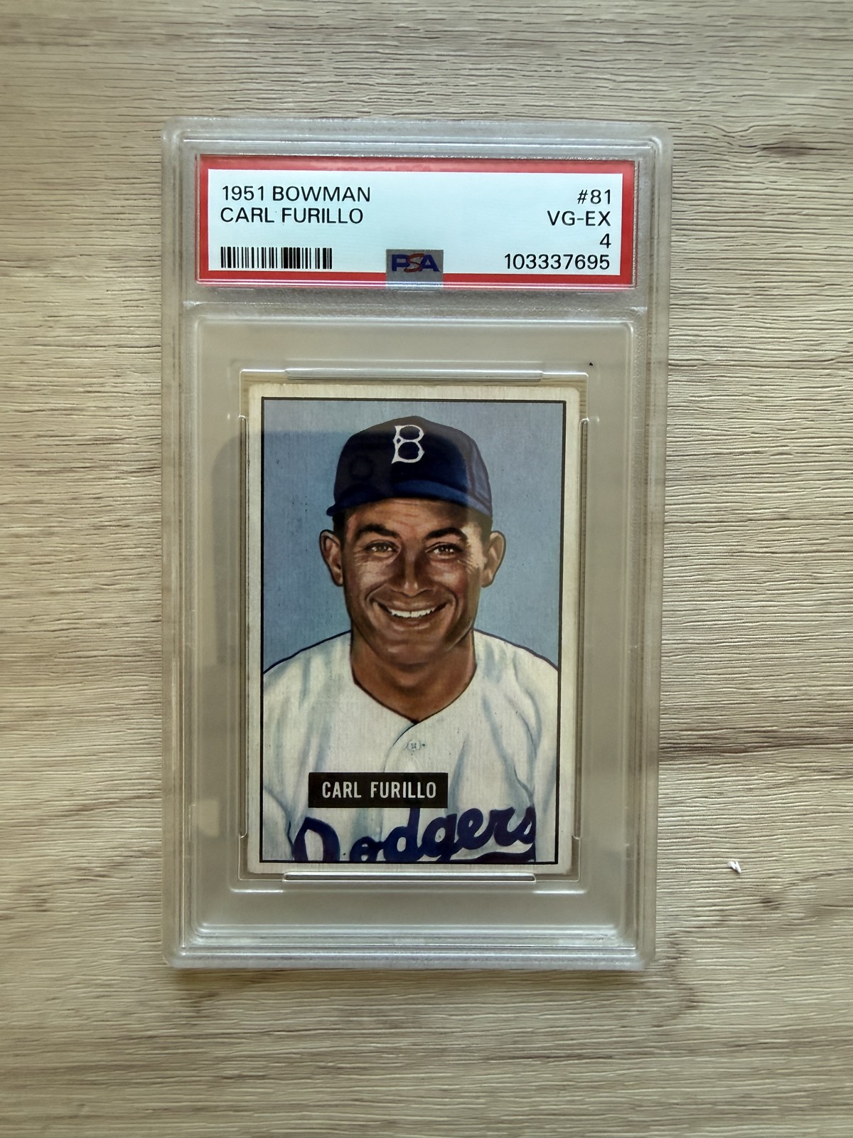 1951 Bowman - Carl Furillo #81 PSA 4