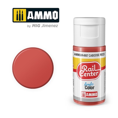 AMMO by Mig Rail Center color acrílico R-0007 rojo caboose 15 ml | Condition: New