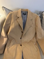 Express Men s Camel Wool Blend Topcoat Size X...