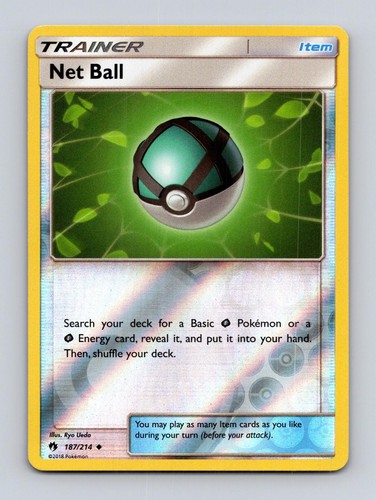 Net Ball 187/214 UC Lost Thunder Pokemon Reverse Holo LP